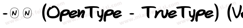 -常规 (OpenType - TrueType) (Version字体转换
